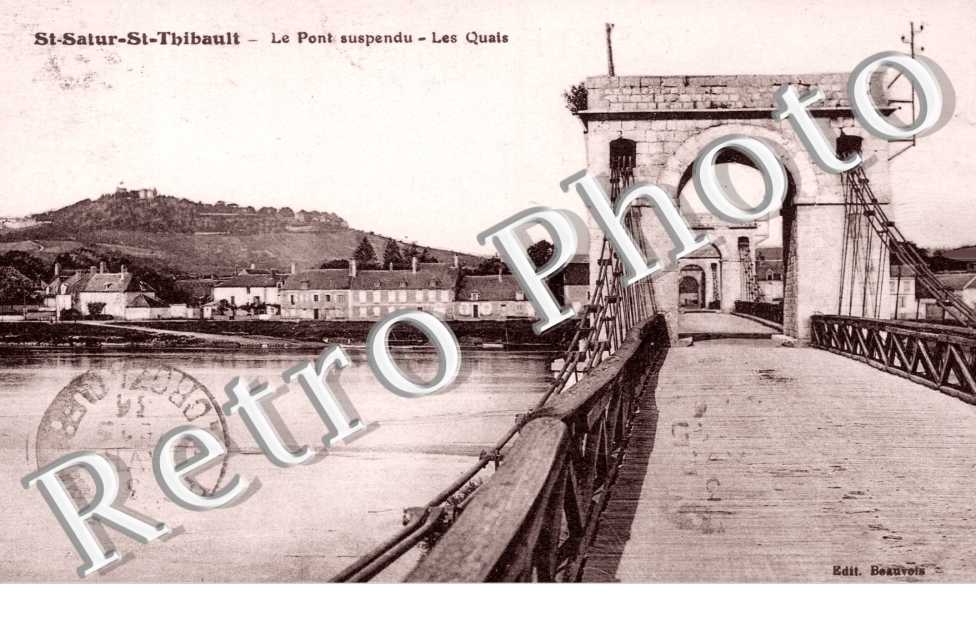 Saint-Thibault - le pont Suspendu - les Quais