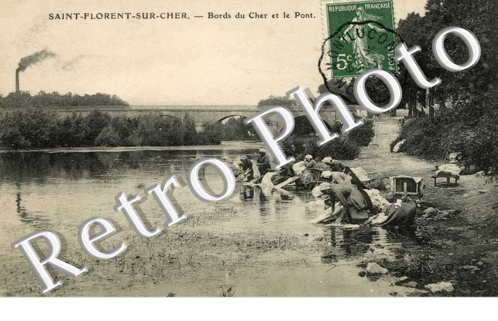 bords du cher et le pont