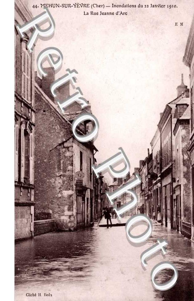 inondations du 22 janvier 1910 la rue jeanne d'arc