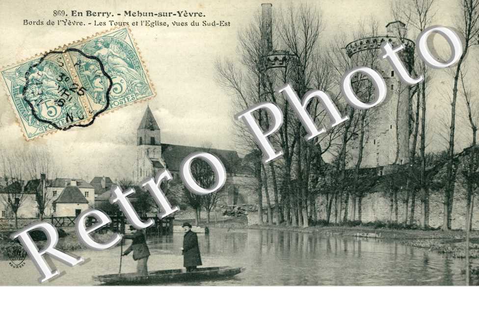 bords de l'yevre, les tours et l'eglise , vues du sud est