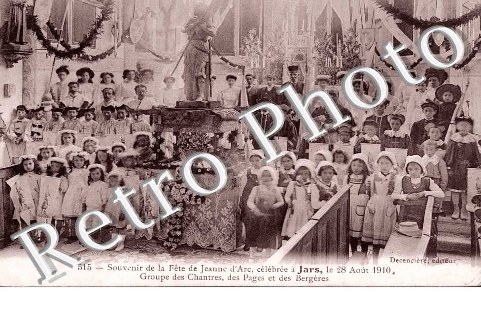 souvenir de la fete de Jeanne d'Arc, groupe des chantres, des pages et des bergeres