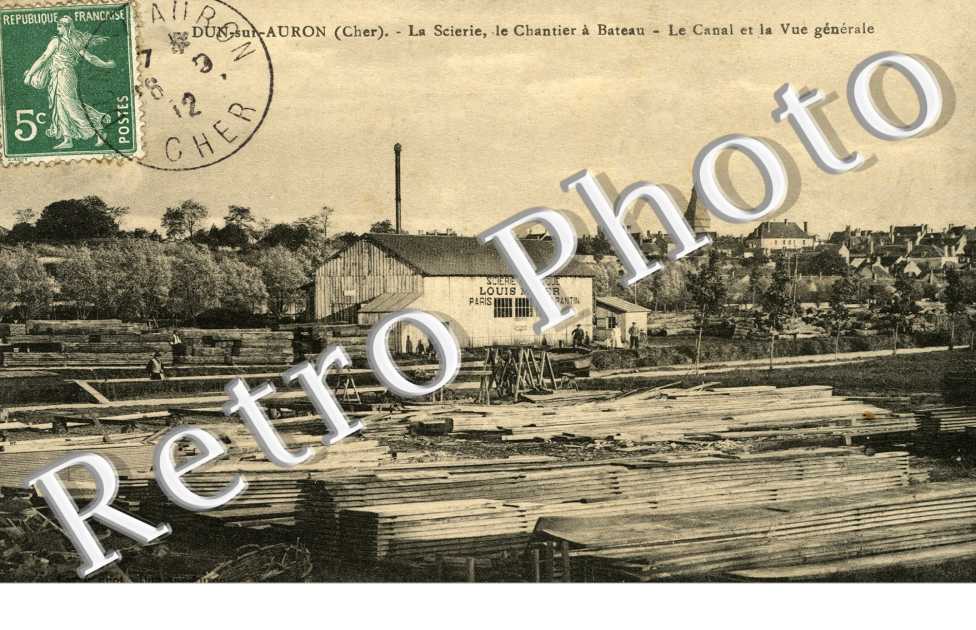 la scierie, le chantier a bateau, le canal et la vue generale