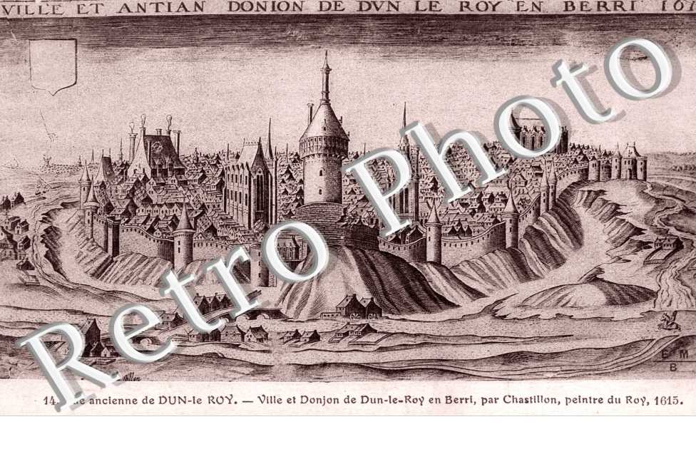 vue ancienne, ville et donjon