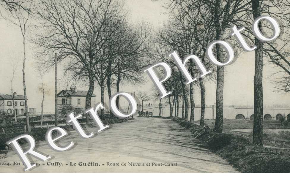 Le Guetin, Route de Nevers et Pont Canal