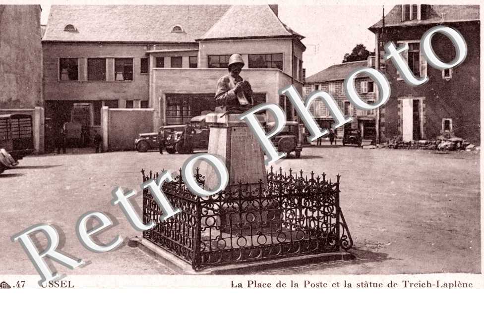 Place de la Poste et Statue de Treich Laplene
