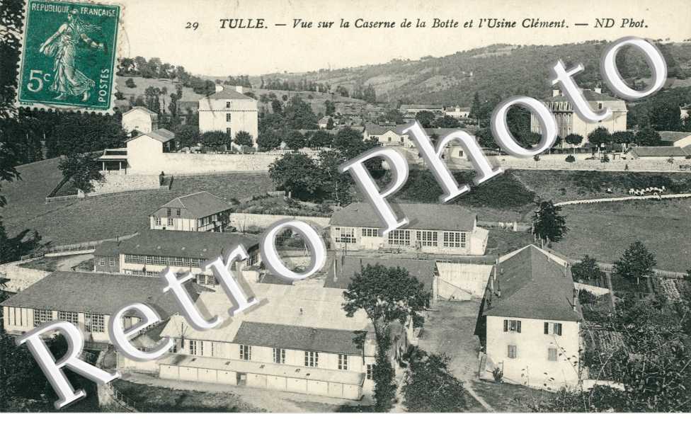 Vue sur la Caserne de la Botte et l'Usine Clement