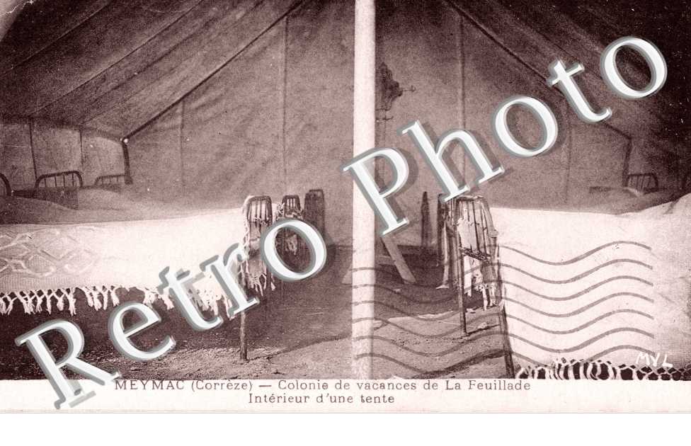 Colonie de Vacances de La Feuillade, Interieur d'une tente