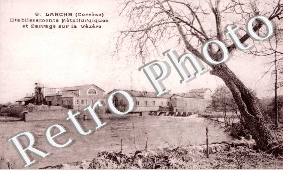 etablissement metallurgiques et barrage sur la vezere