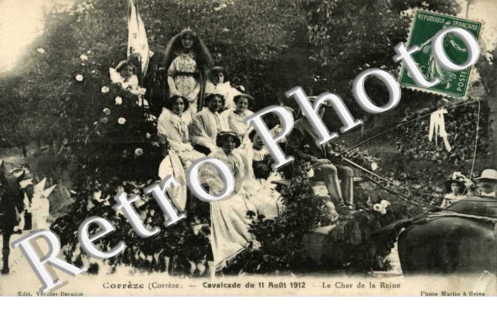 Cavalcade du 11 aout 1912 _ le char de la reine