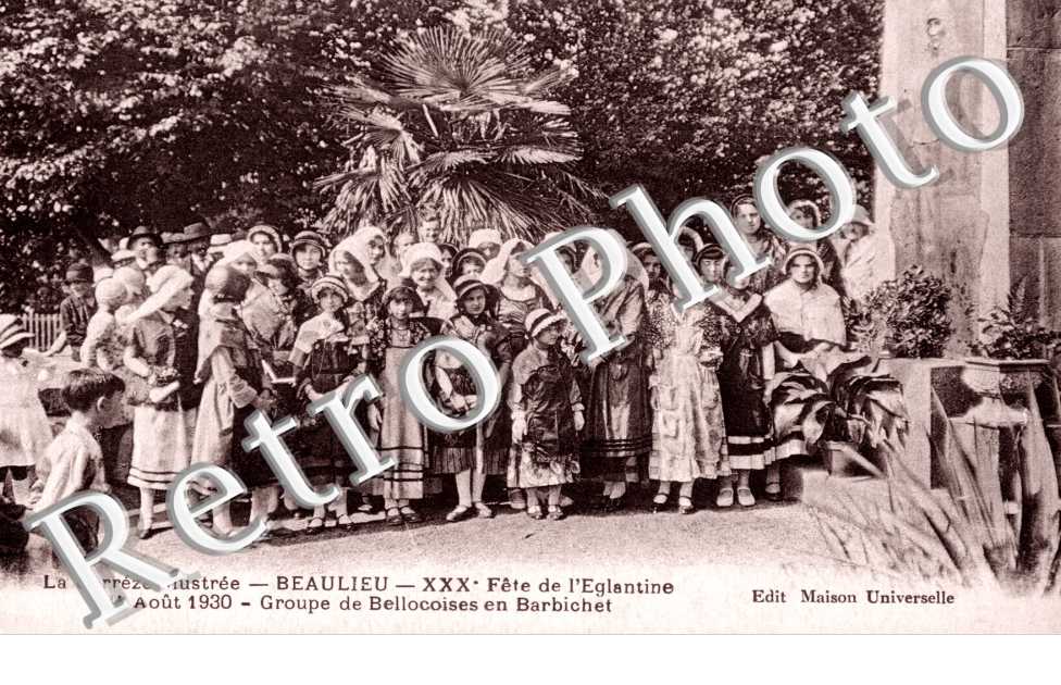 Fete de l'Eglantine 31 aout 1930 - groupe de Bellocoises en Barbichet