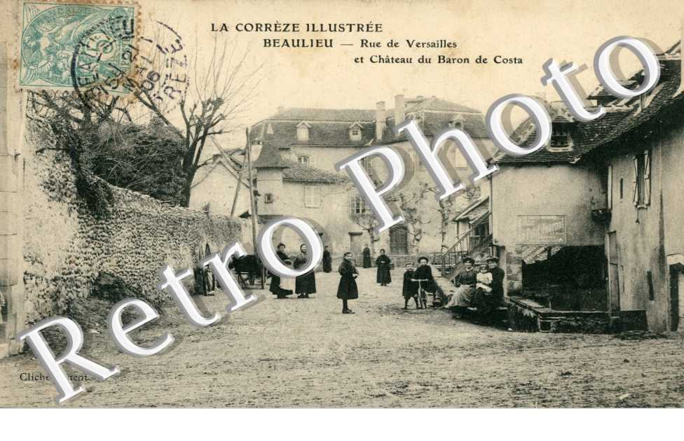 rue de versailles et chateau du baron de costa
