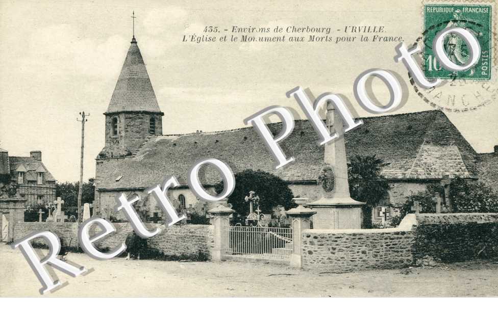 Urville l'eglise et le monument aux morts