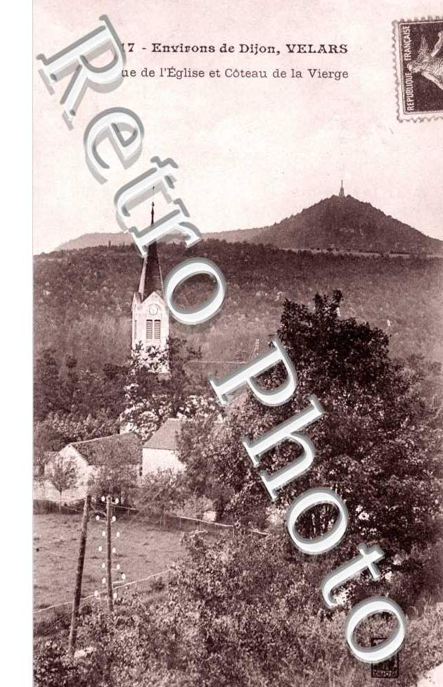 vue de l'eglise et coteau de la vierge