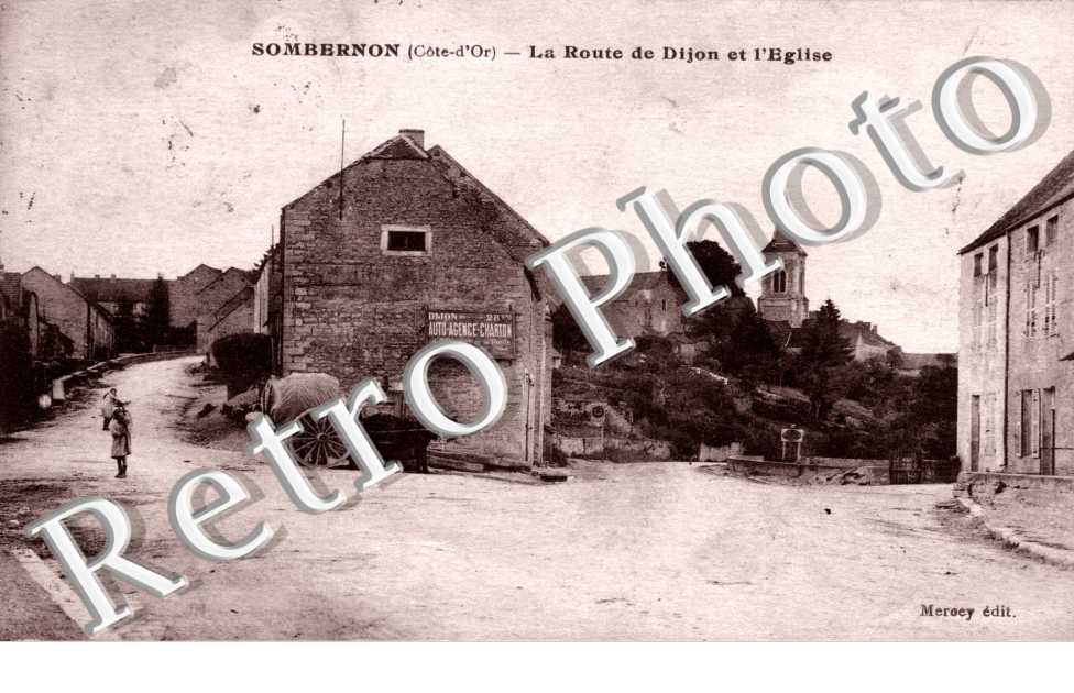 la route de Dijon et l'eglise