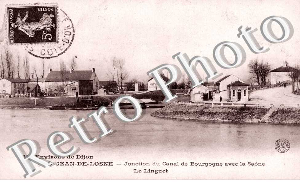 jonction du canal de Bourgogne avec la Saone