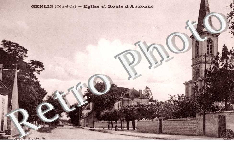 Eglise et Route d'Auxonne