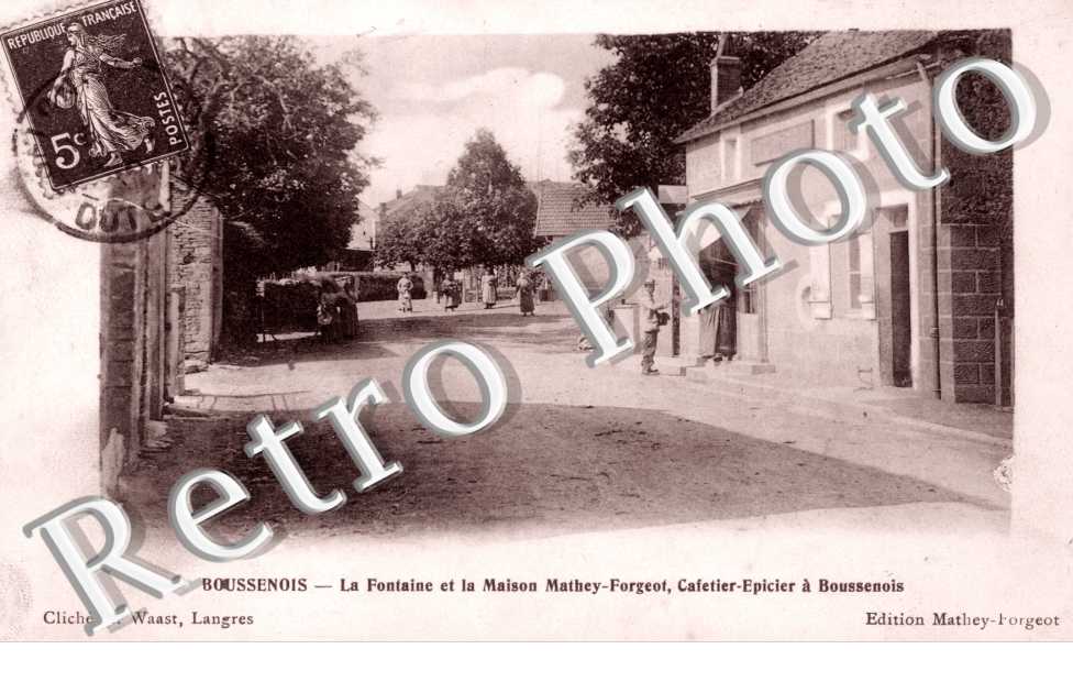 La Fontaine et la Maison Mathey Forgeot, Cafetier Epicier