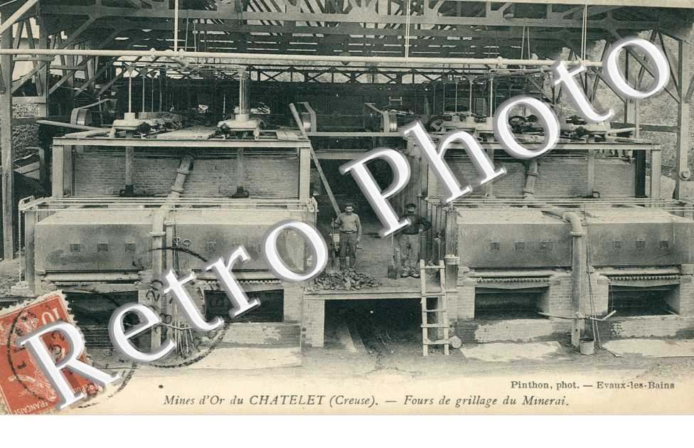 Mines d'or du CHATELET - Fours de grillage du minerai