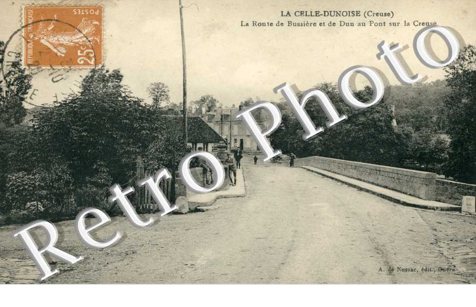 La route de Bussiere et de Dun au pont sur la Creuse