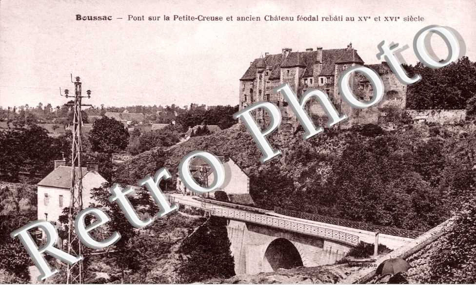 Pont sur la Petite Creuse et ancien chateau