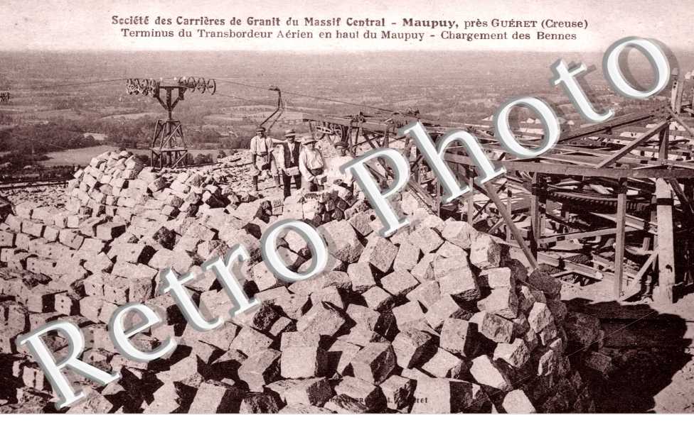 MAUPUY -  Societe des carrieres de Granit du massif central - terminus du transbordeur aerien