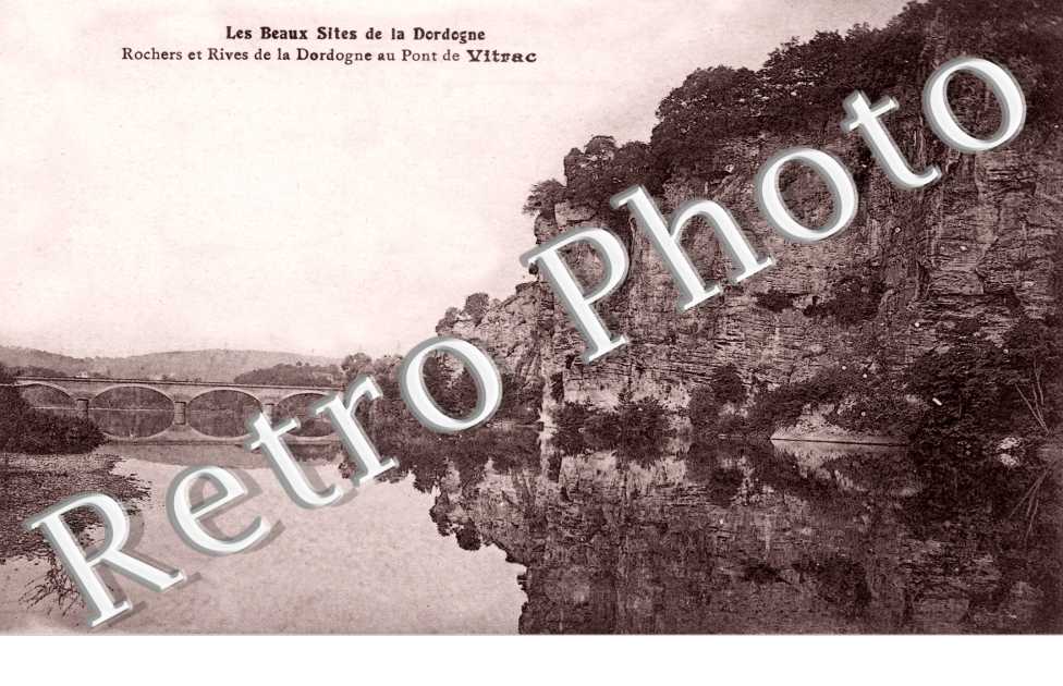 Rochers et rives de la Dordogne au pont de Vitrac