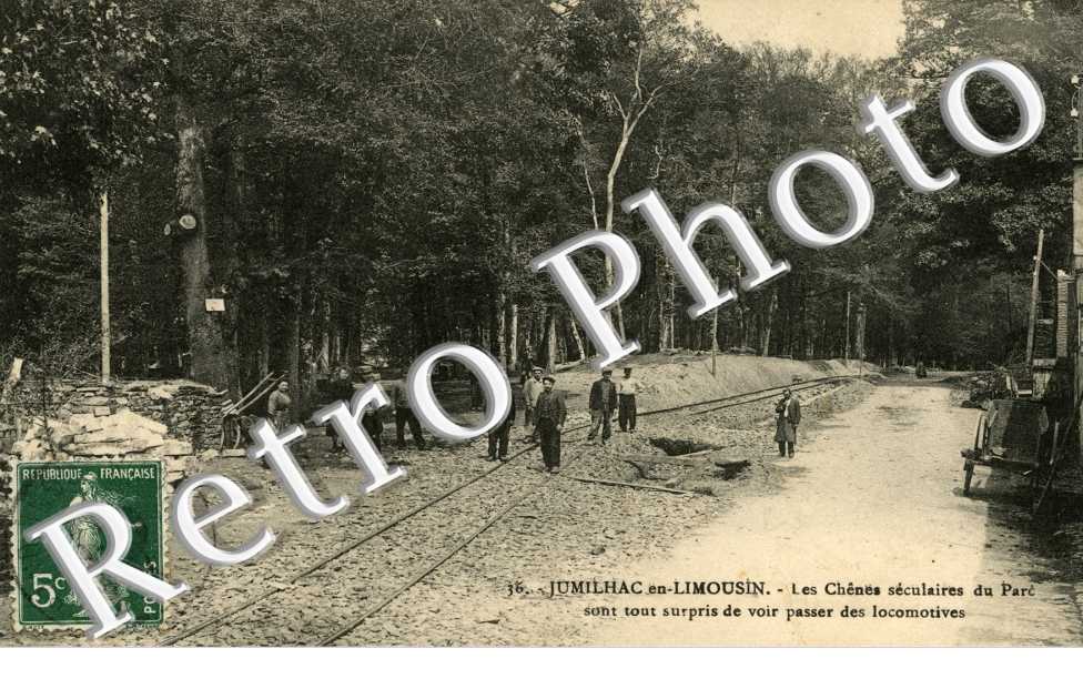 Jumilhac en Limousin - chenes - locomotives