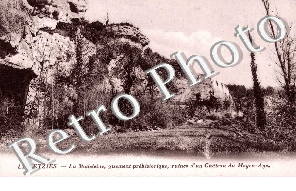 La madeleine, gisement prehistorique - ruines de l'ancien chateau