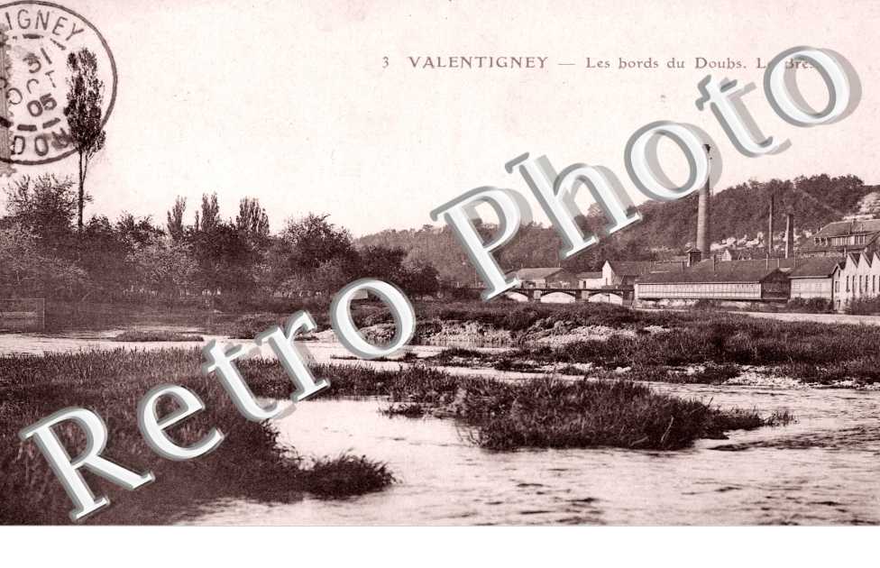 Inondation. Les bords du Doubs. Le Bressot
