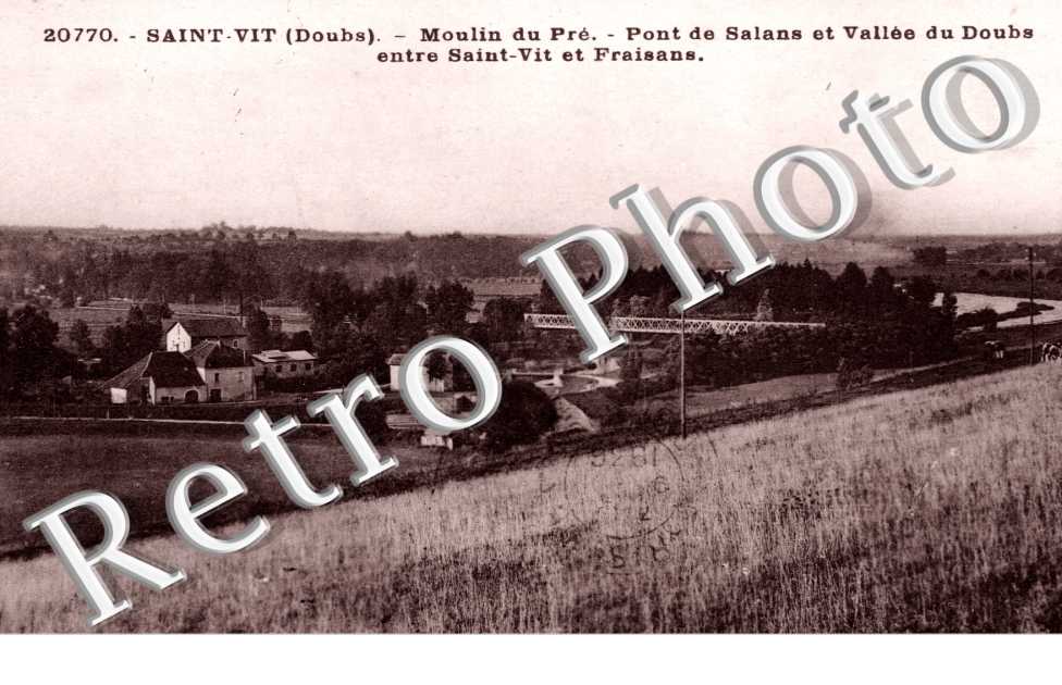 Moulin du Pre, Pont de Salans et Vallee du Doubs entre Saint-Vit et Fraisans