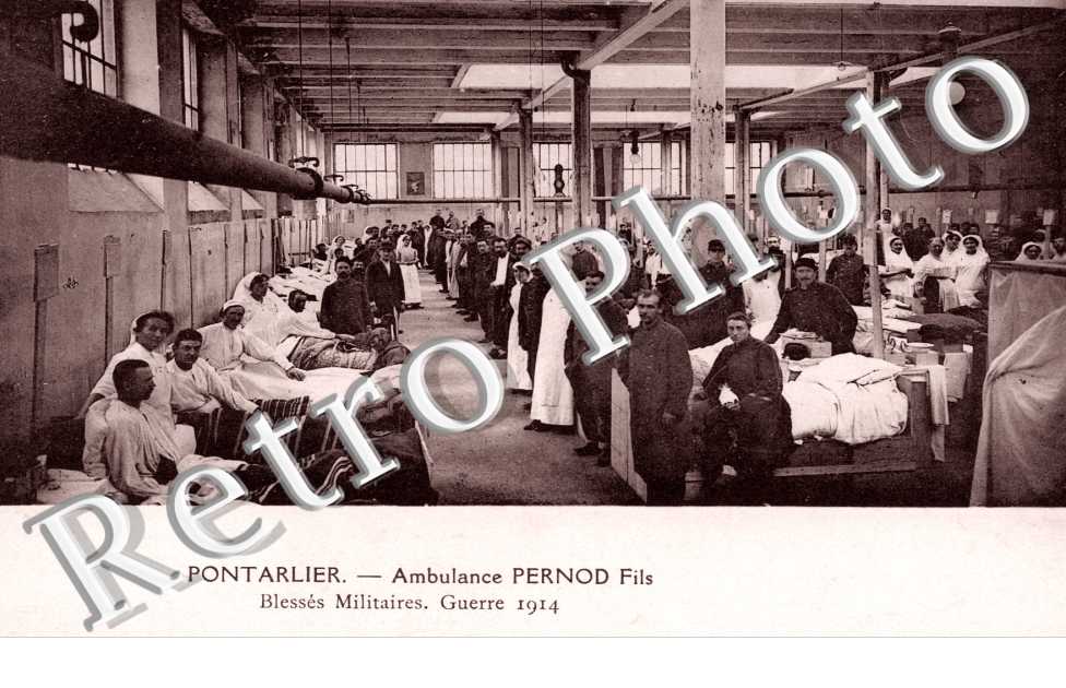 Ambulance Pernod Fils - blesses militaires, guerre 1914