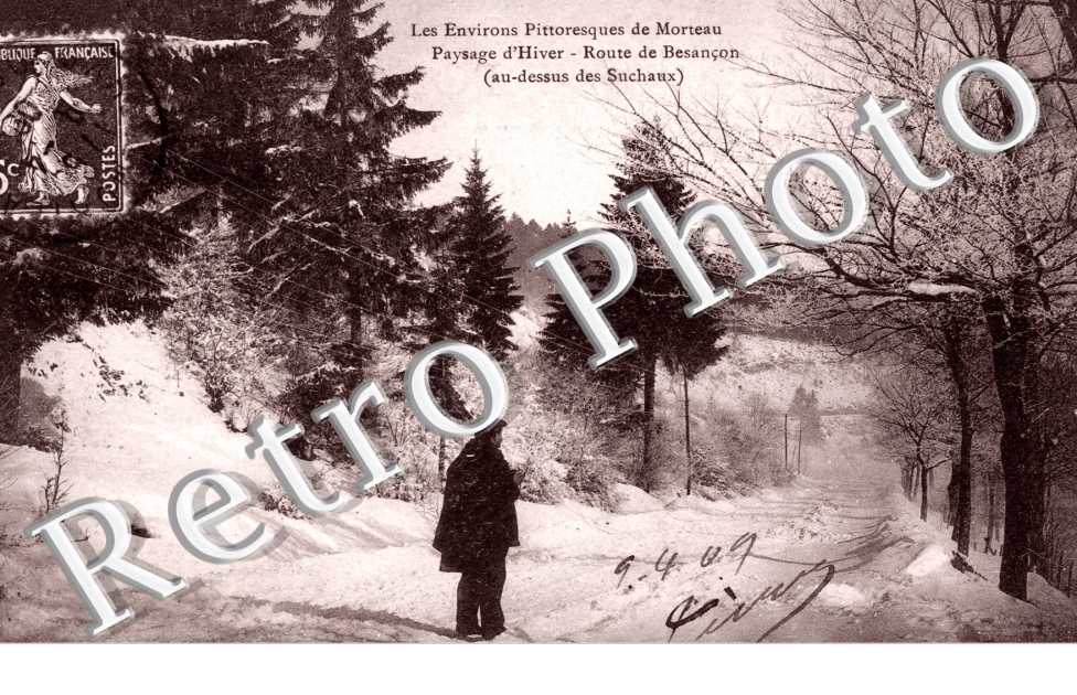 Paysage d'Hiver route de Besancon