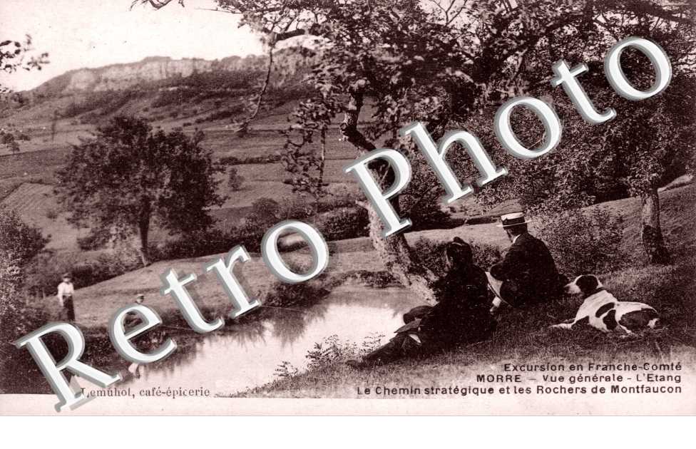 Vue Generale, l'Etang, le Chemin strategique et les Rochers de Montfaucon
