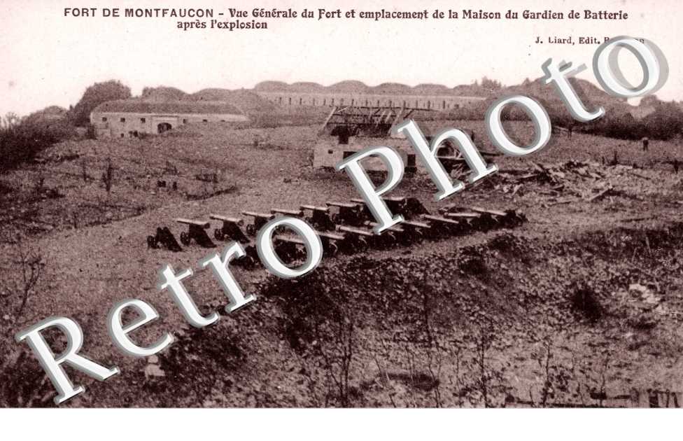 Vue Generale du Fort et Emplacement de la Maison du Gardin de Batterie apres l'explosion