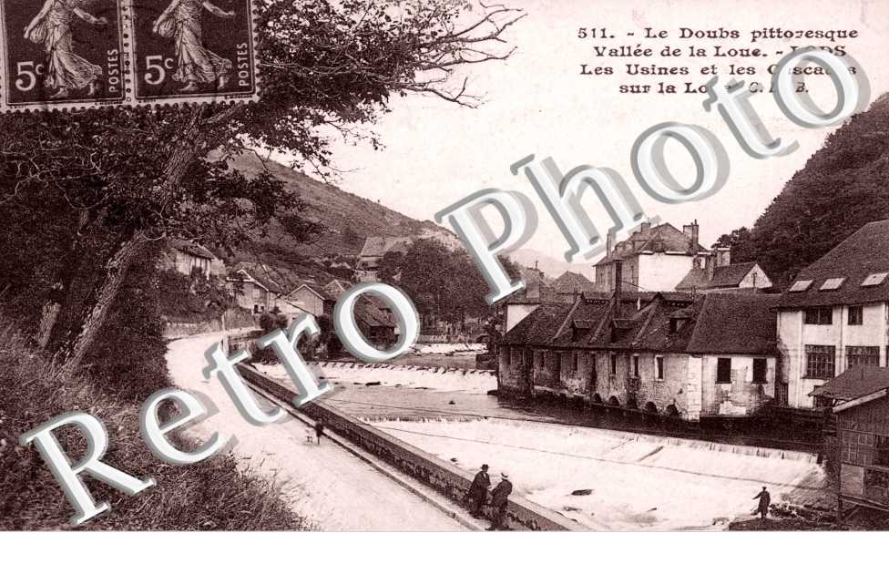 les usines et les cascades sur la Loue