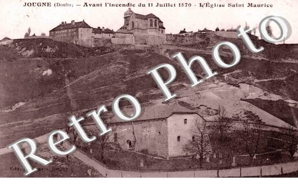 Avant l'incendie du 11 juillet 1870, l'Eglise Saint-Maurice