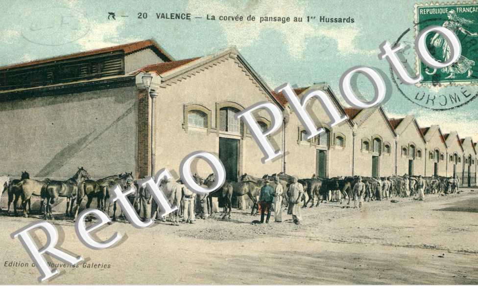 la Corvee de pansage au 1er Hussards