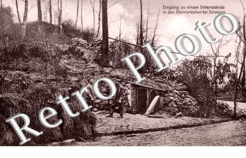 Eingang zu einem interstande in den steinbruchen bei Soissons