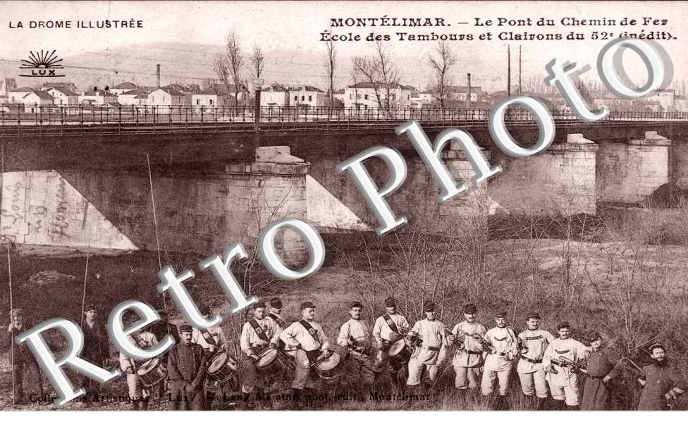 Pont du chemin de fer - ecole des tambours  et clairons du 52e