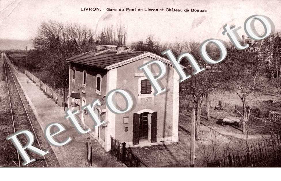 gare du pont de livron et chateau de Bonpas