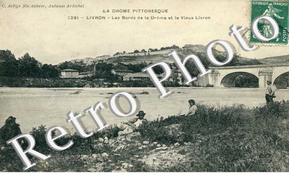 Les Bords de la Drome et le Vieux Livron