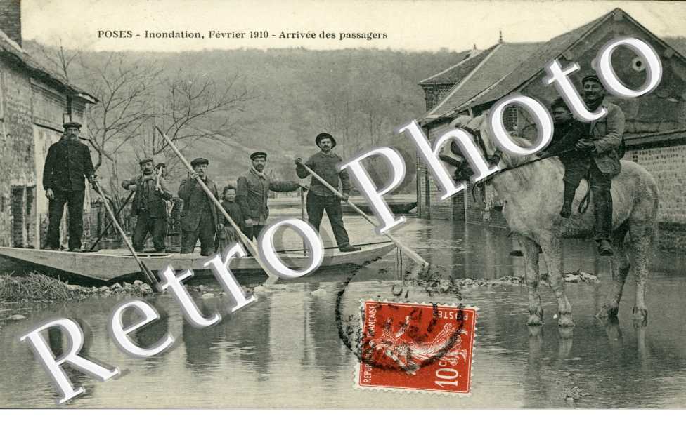 Inondation février 1910 - arrivée des passagers