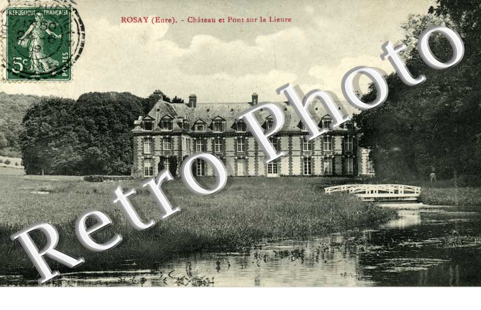 Chateau et pont sur la Lieure