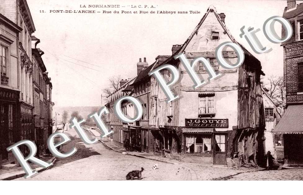 Rue du pont et rue de l'abbaye sans toile