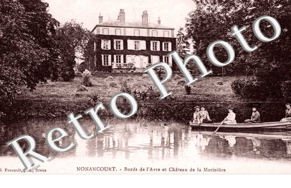 Bords de l'Avre et chateau de la Moriniere