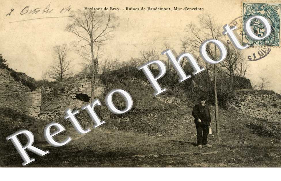 Ruines de Baudemont - mur d'enceinte