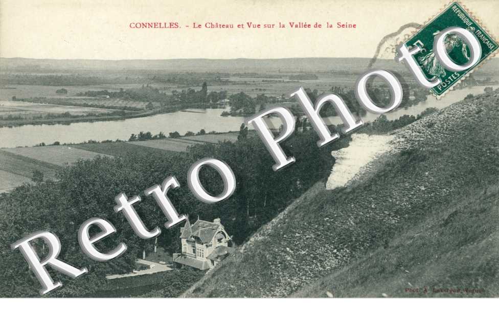 Le chateau et vue sur la vallee de la Seine