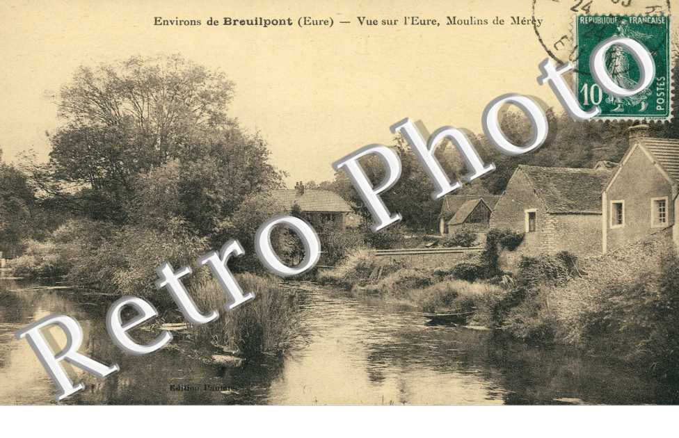 Vue sur l'Eure, Moulins de Merey