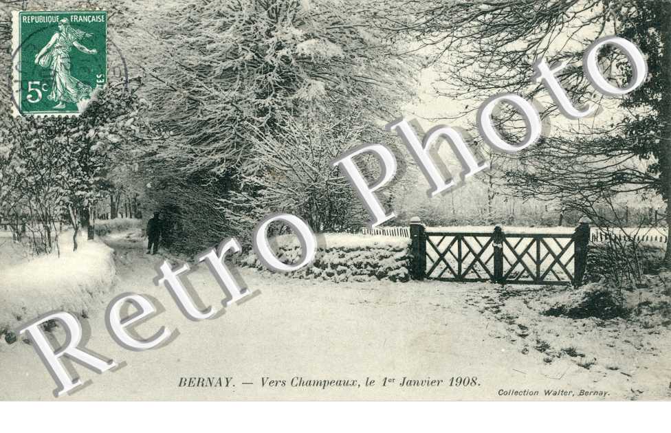 Vers Champeaux, 1er janvier 1908
