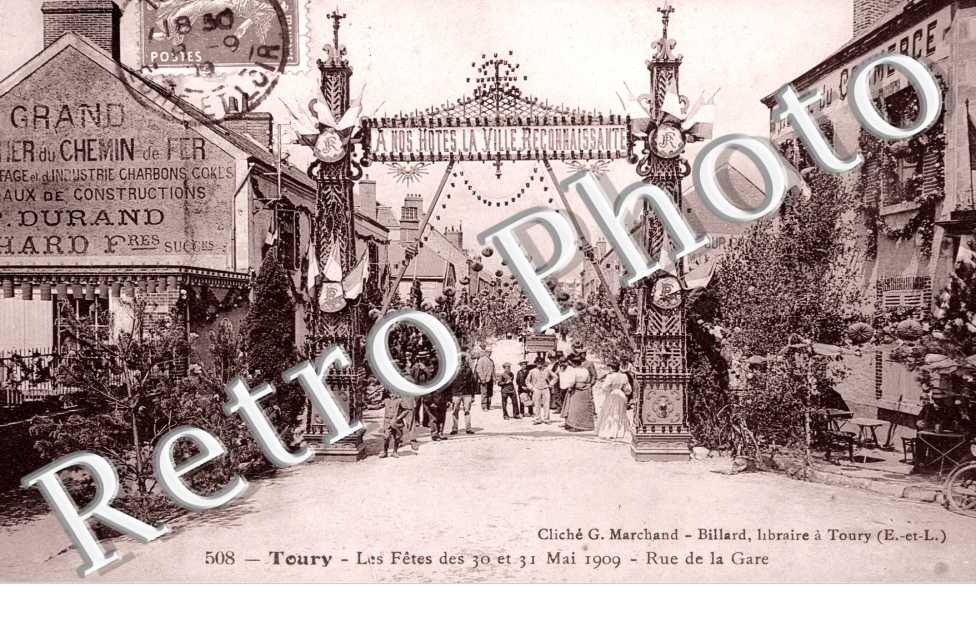 Fete des 30 et 31 mai 1909 - rue de la gare